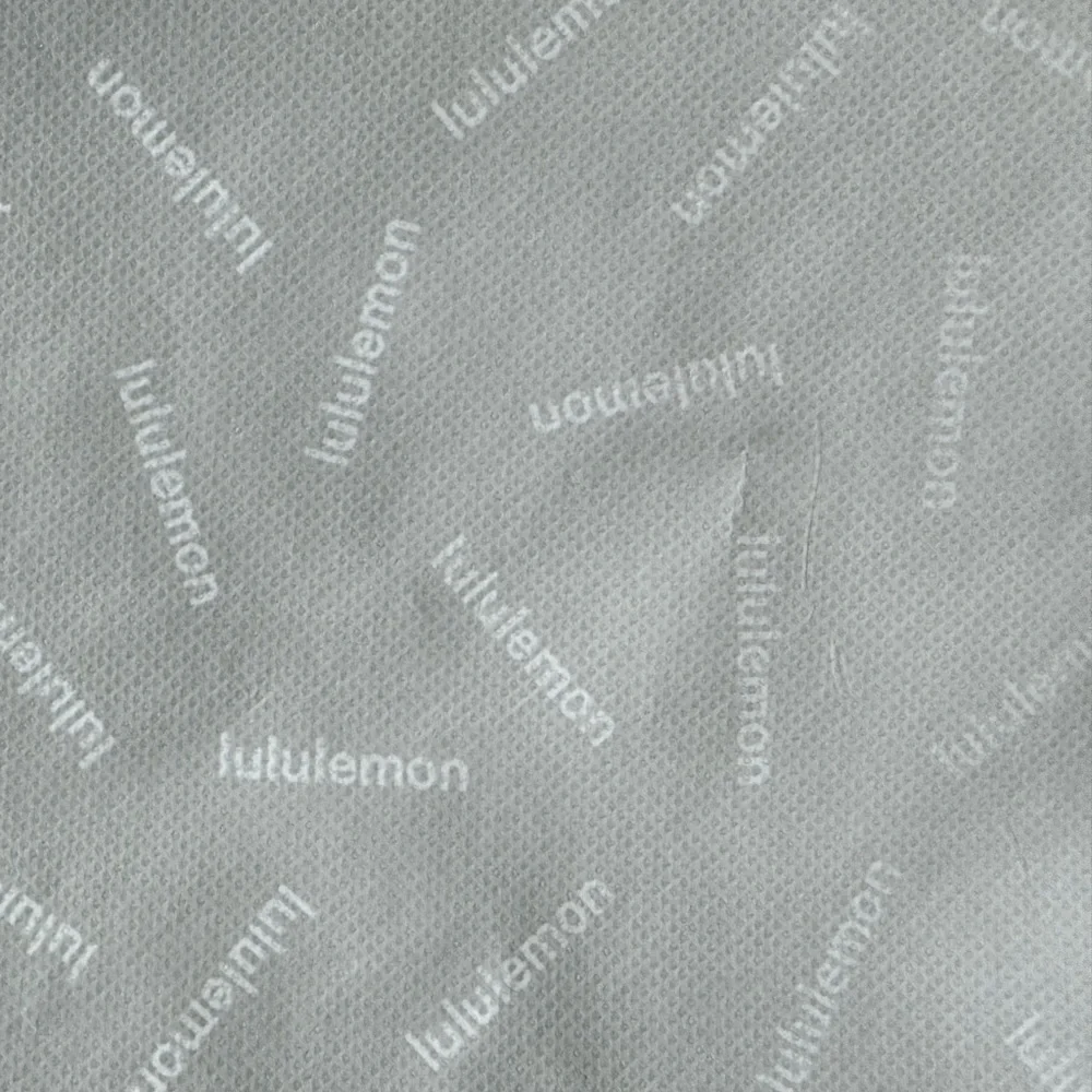 Lululemon Large White Lettering Light Gray Textured Everyday or Beach Tote Bag - Picture 6 of 7